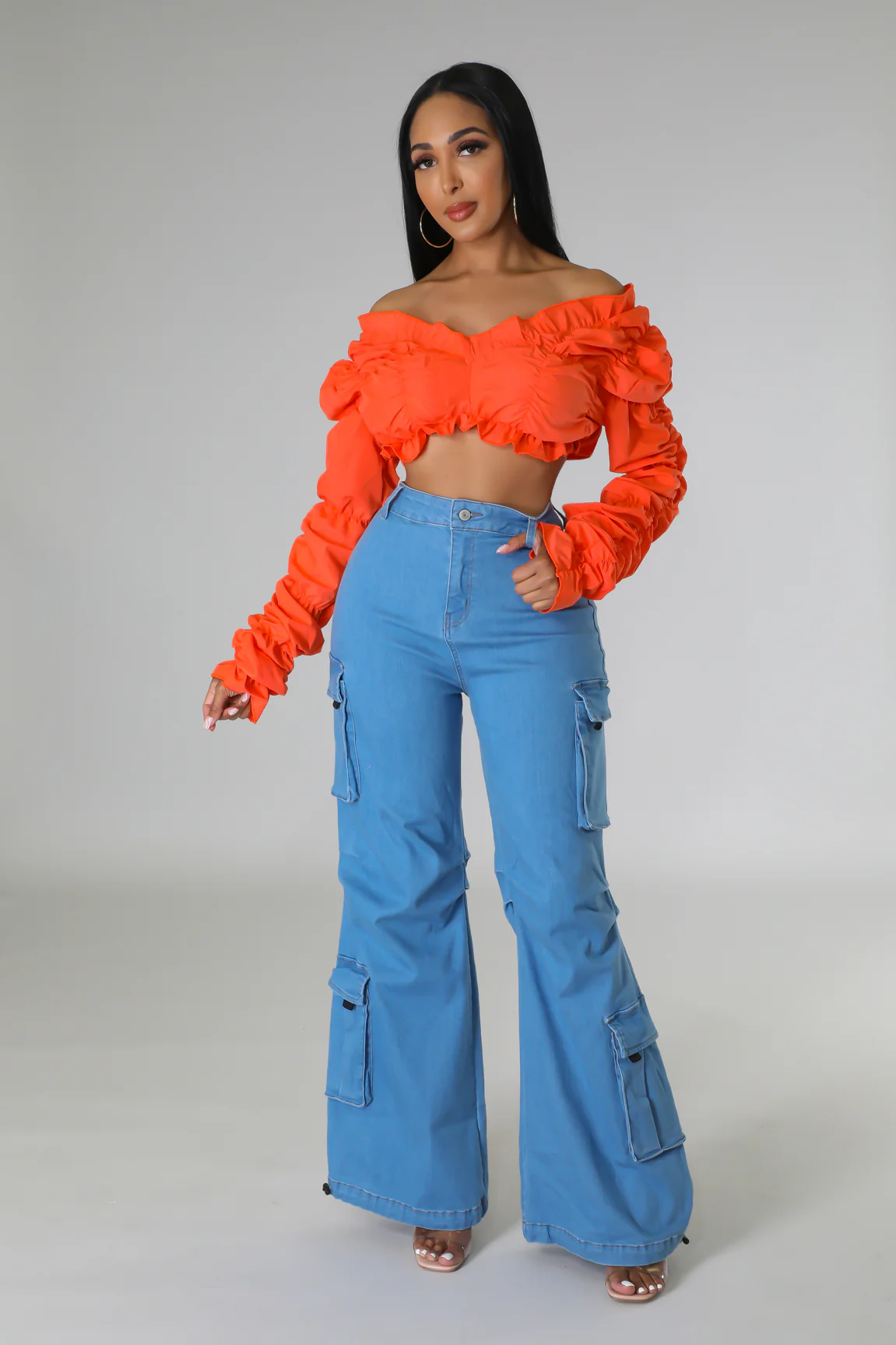 Boy Bye - Blue Boyfriend Cargo Pants