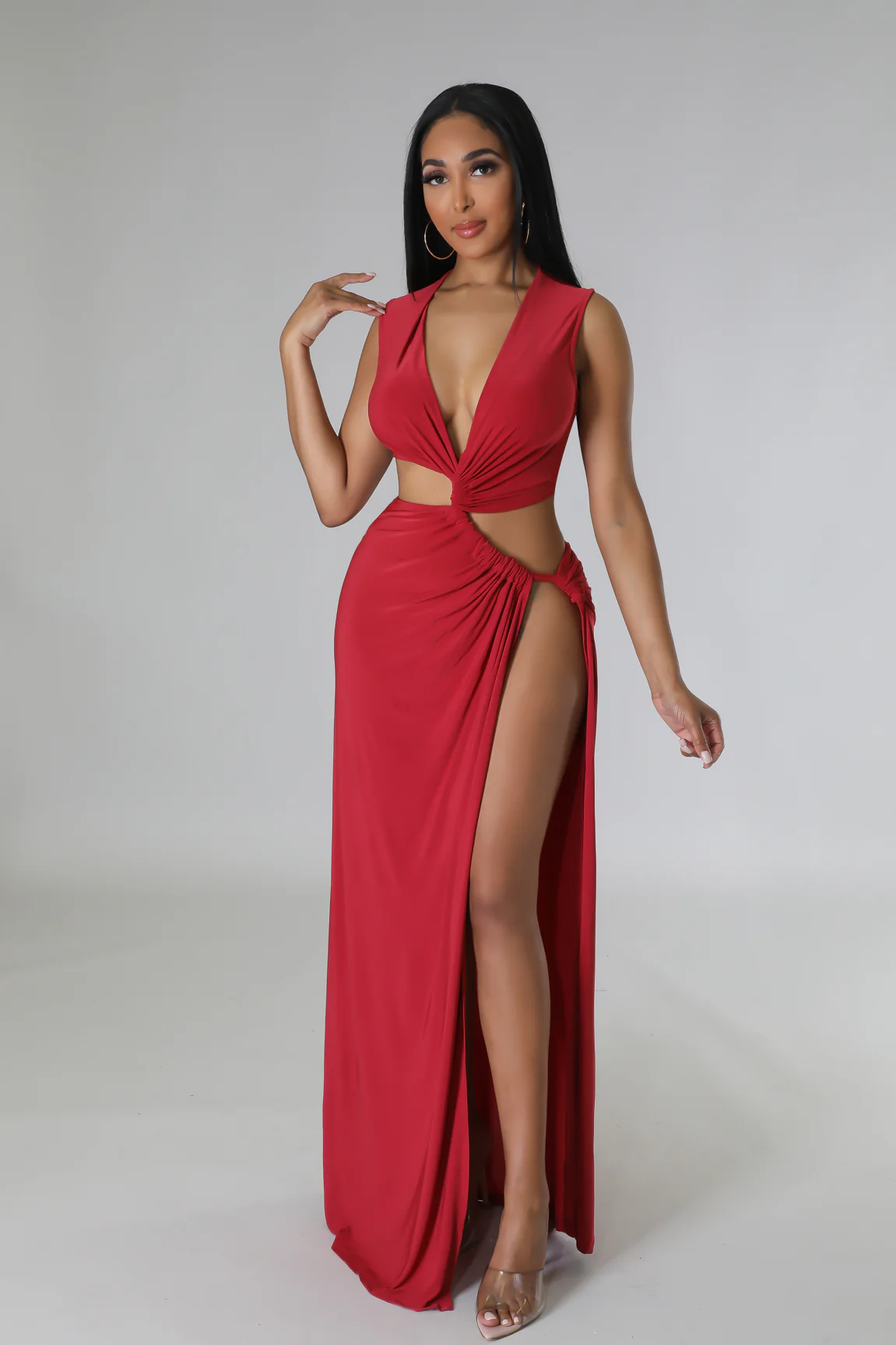 The Goddess Flow - Maxi Rope Cutout Dress