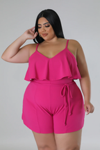 Ruffle Me+ - Shorts Romper