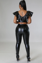 Heeeyyy Ken! - 2 Piece Black Pants Set