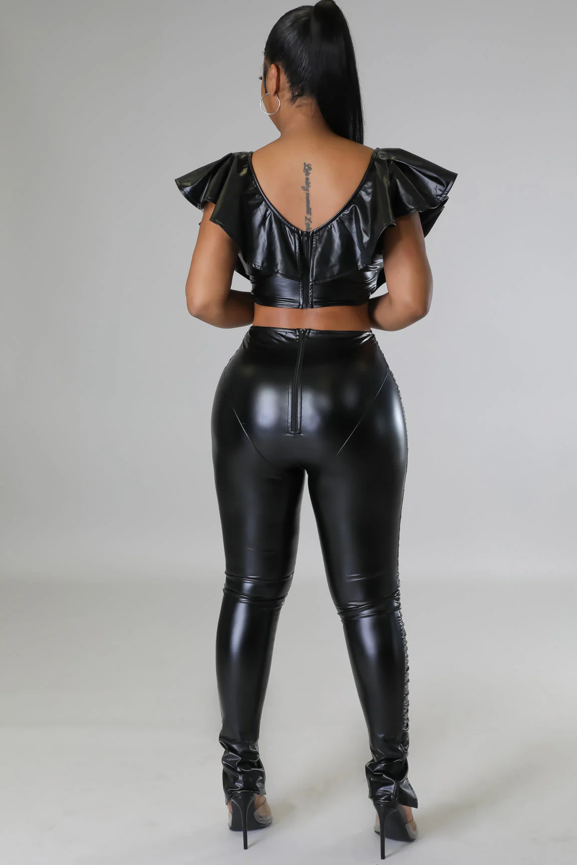 Heeeyyy Ken! - 2 Piece Black Pants Set