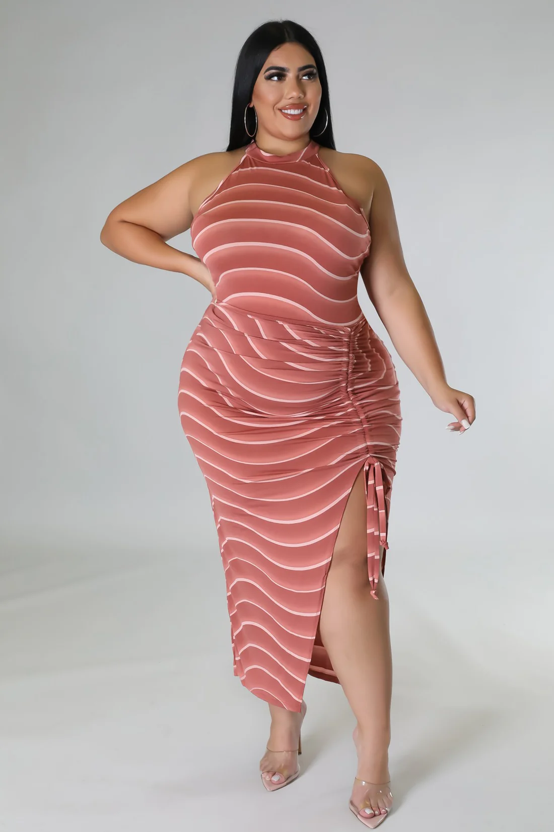 Rose Gold Love+ - 2 Piece Midi Skirt Set