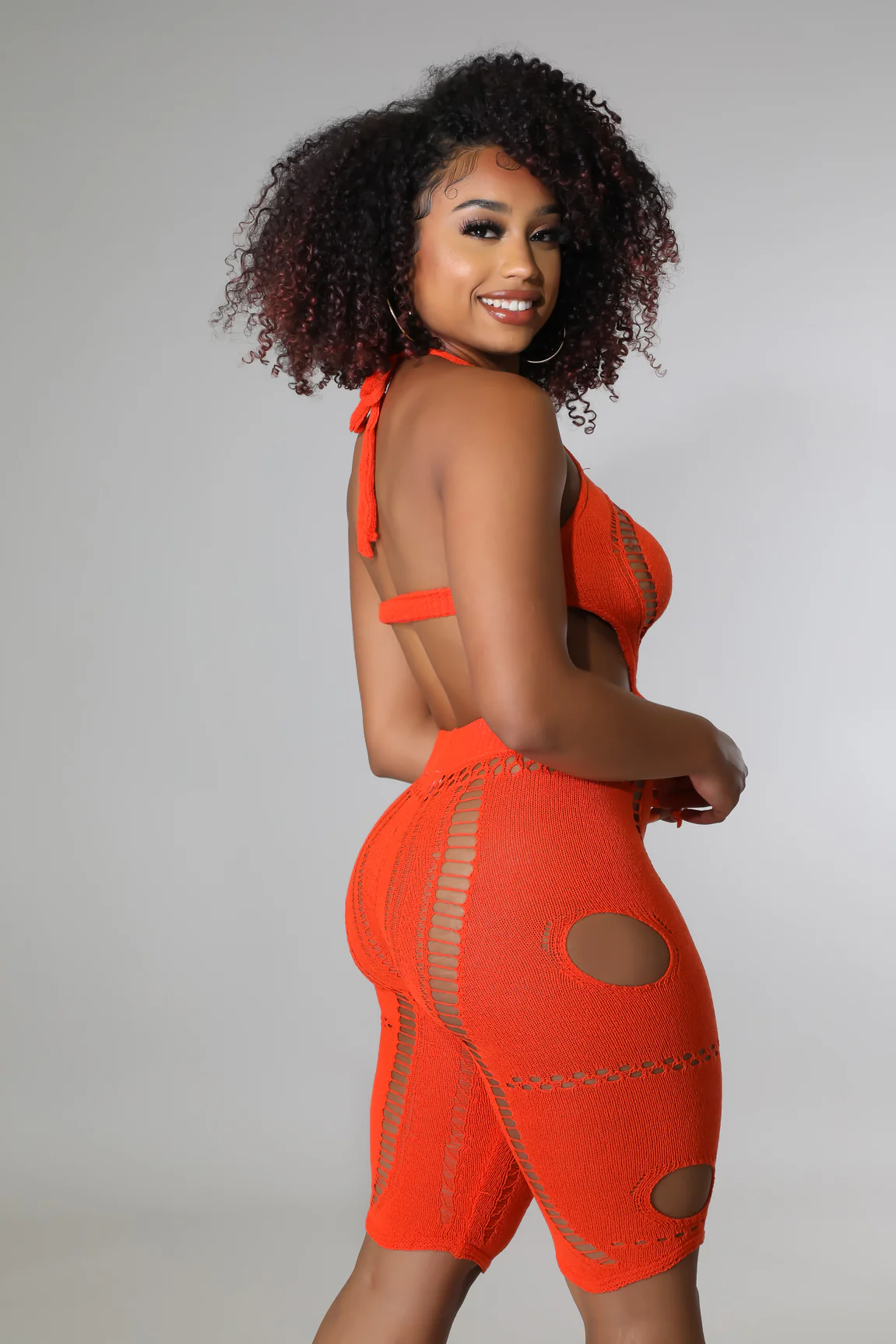 I'm Da Prize! - Knitted Cutout Romper