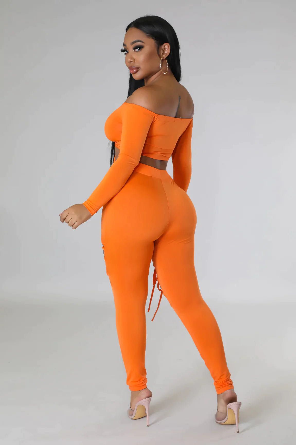 Tied up, I'm Her - 2 Piece Laced Pants Set