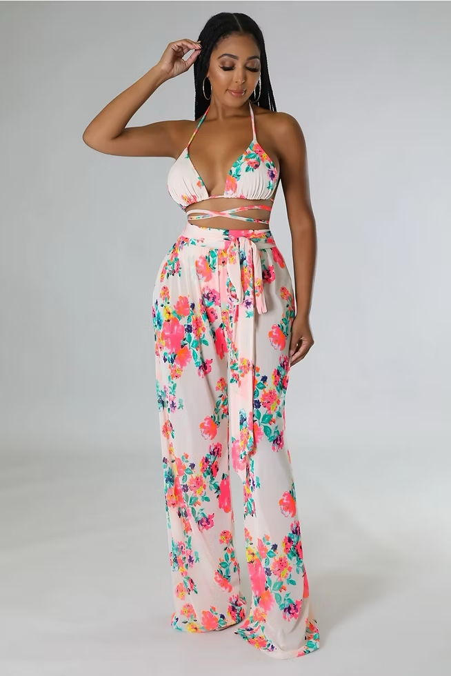 Summa Gurl - 3 Piece Floral Swimsuit Set