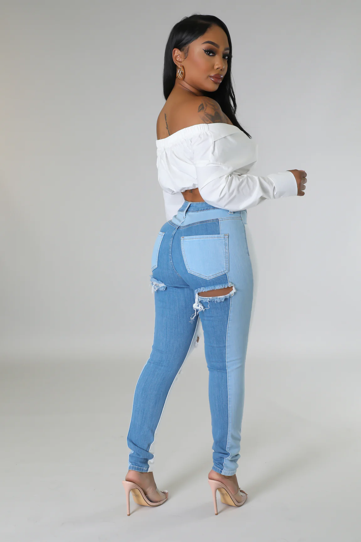 Moody Vibe Denim Jeans - Light Blue