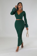 Cozy Vibes - Fur Skirt 2 Piece Set