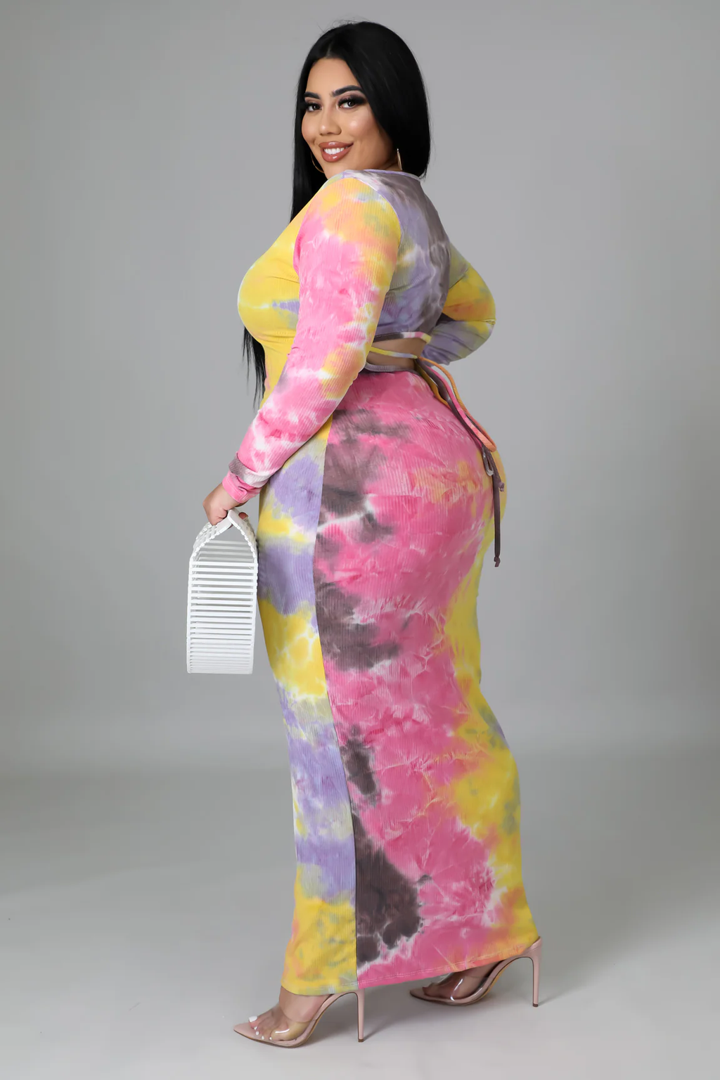 KT The Way+ - Tie Die Cutout Maxi Dress