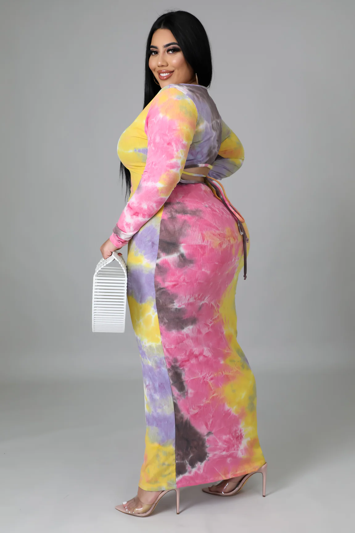 KT The Way+ - Tie Die Cutout Maxi Dress