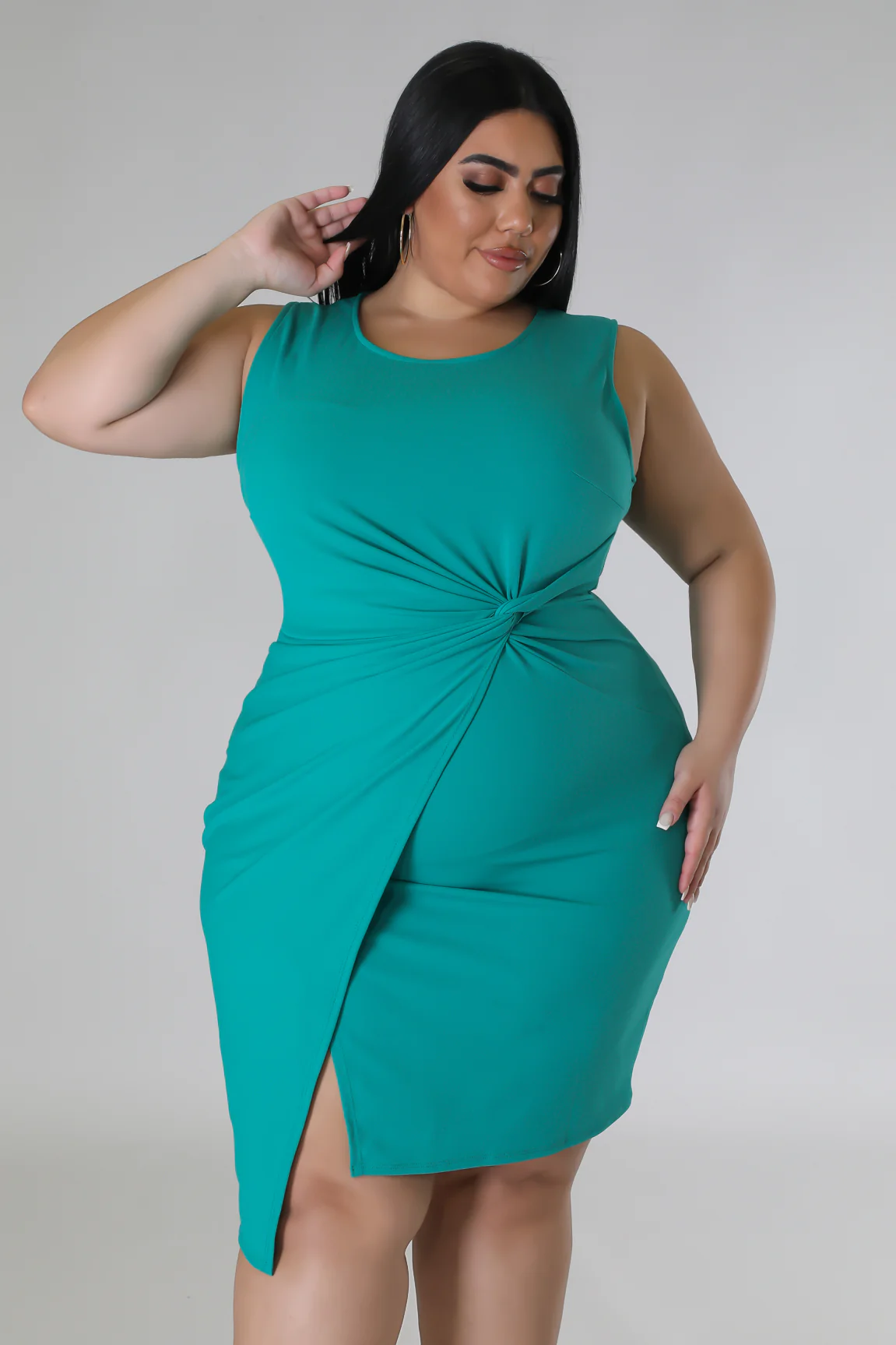 Knot, I Guess+ - Teal Midi Dress