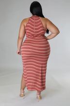 Rose Gold Love+ - 2 Piece Midi Skirt Set