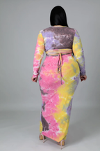 KT The Way+ - Tie Die Cutout Maxi Dress