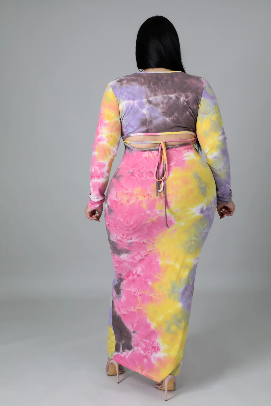 KT The Way+ - Tie Die Cutout Maxi Dress