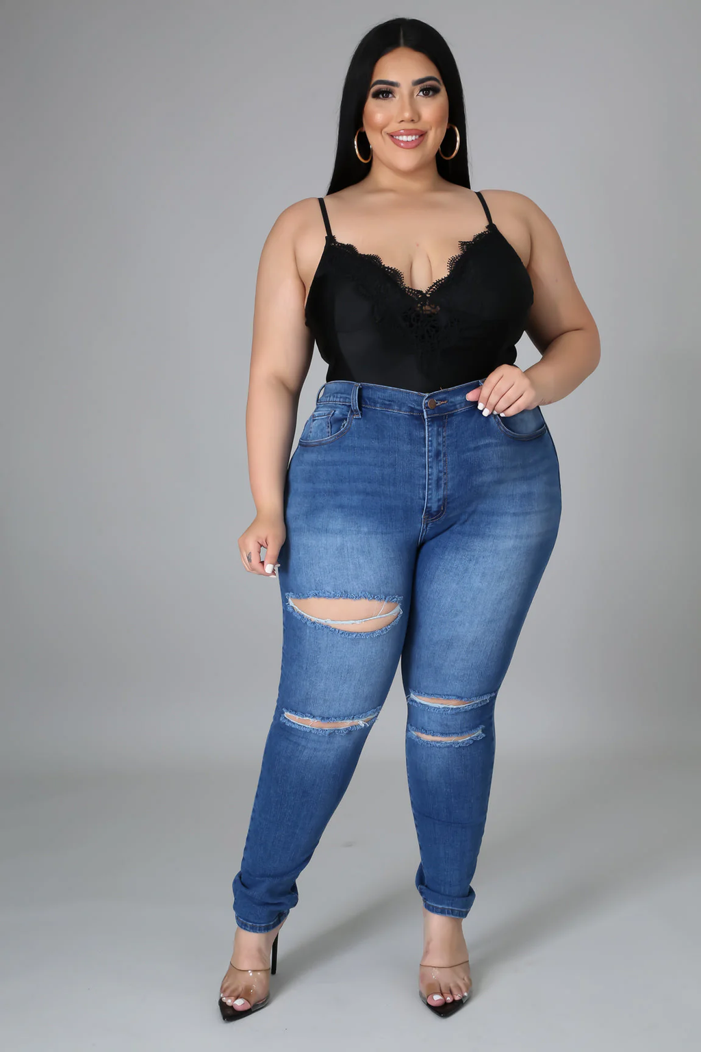 Neva Lack'n+ - Black Tank Top Bodysuit