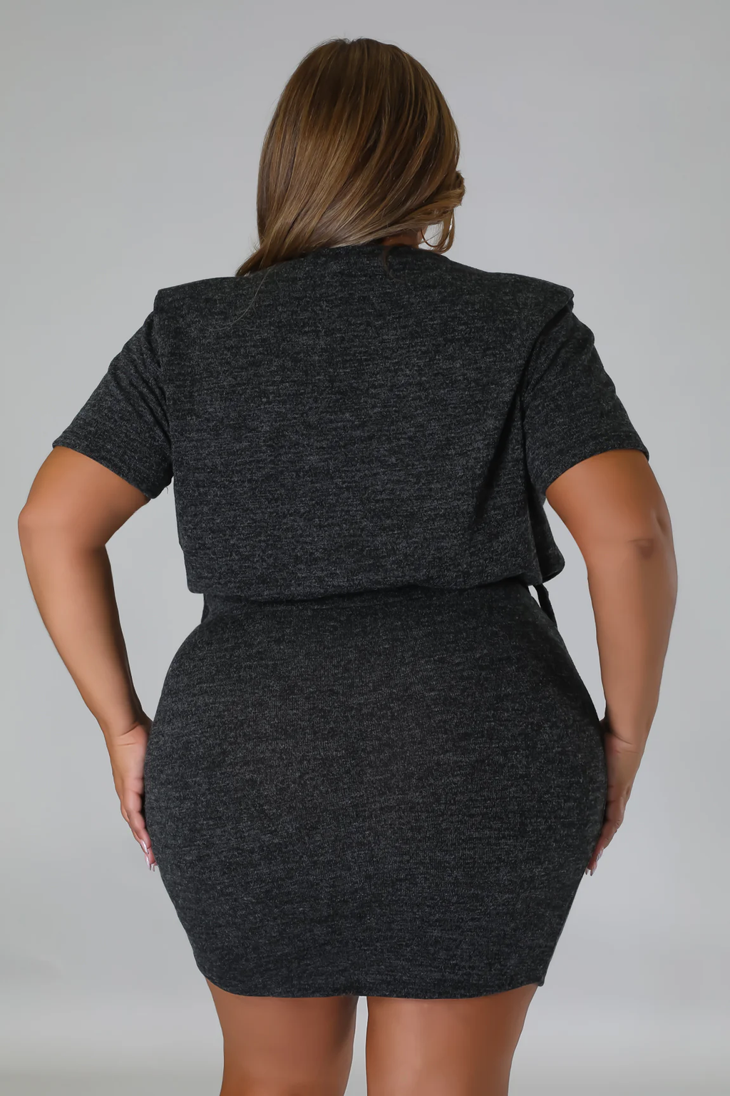 Knotty Control+ - 2 Piece Charcoal Mini Skirt Set