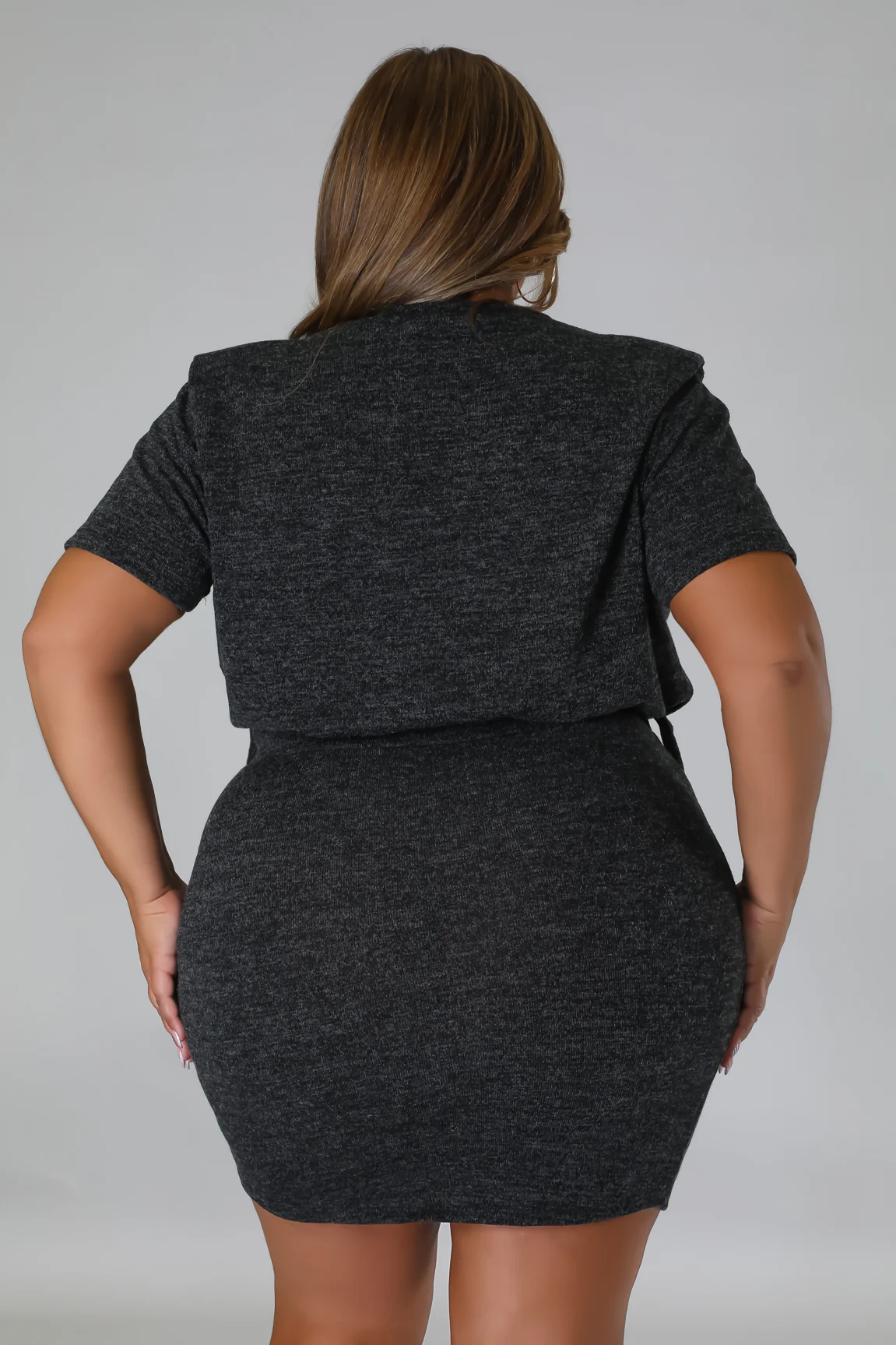 Knotty Control+ - 2 Piece Charcoal Mini Skirt Set