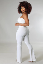 Fancy Feathers - 2 Piece Black Pants Set