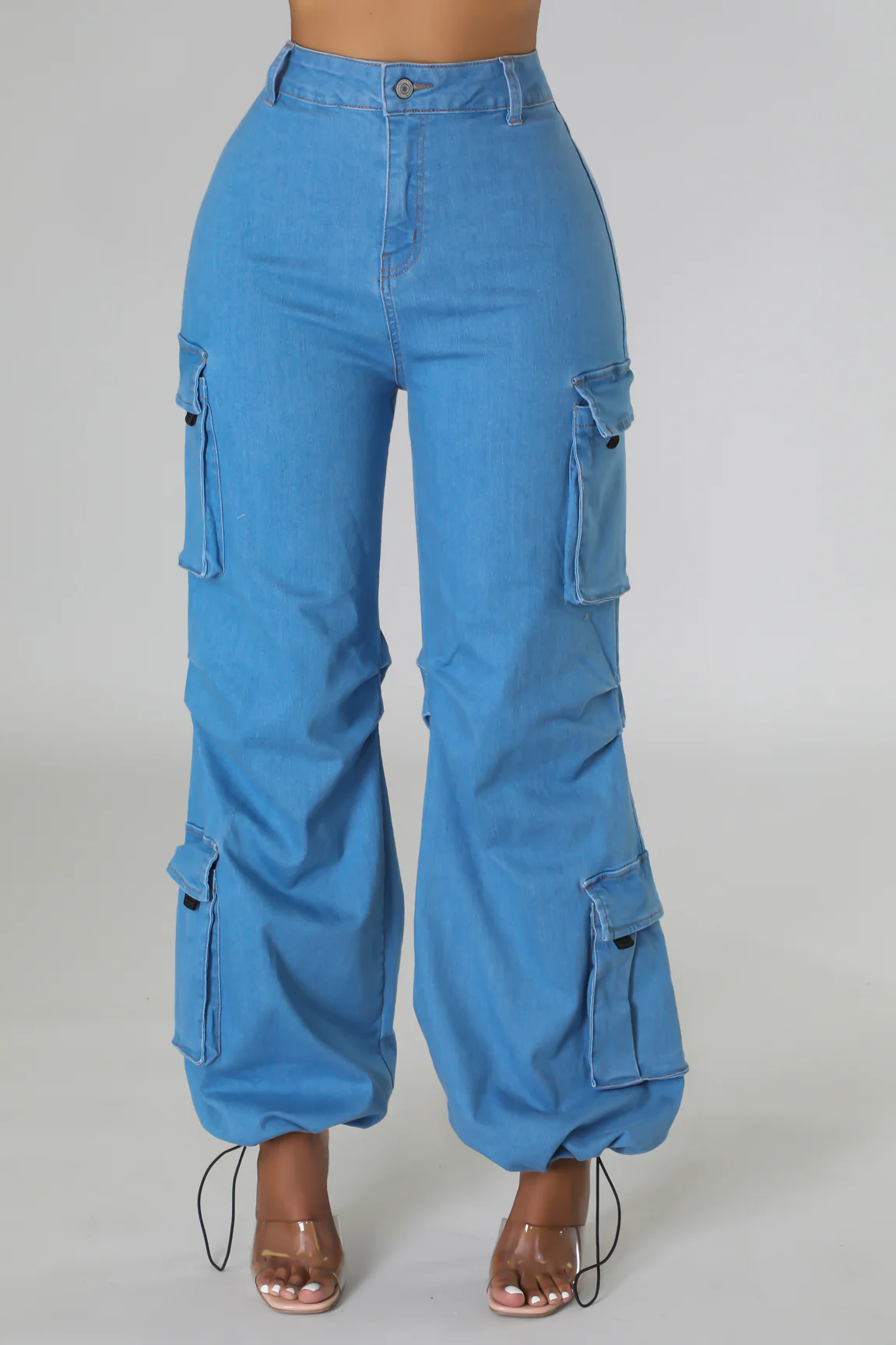 Boy Bye - Blue Boyfriend Cargo Pants