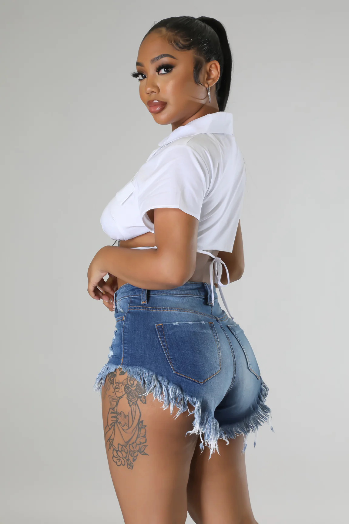 They Aint Ready - Denim Cowgirl Shorts