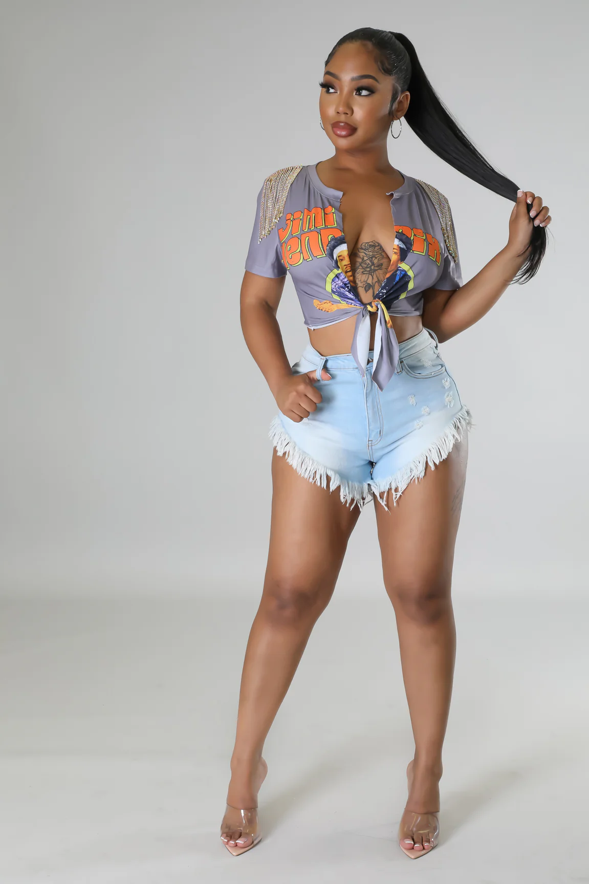 They Aint Ready - Denim Cowgirl Shorts