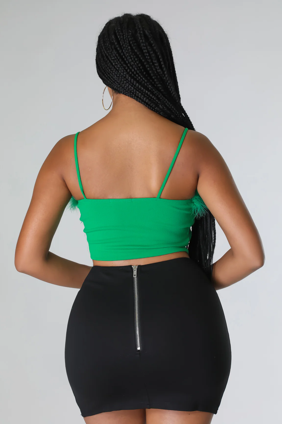Boujee Me Errryday - KT Fur Crop Top