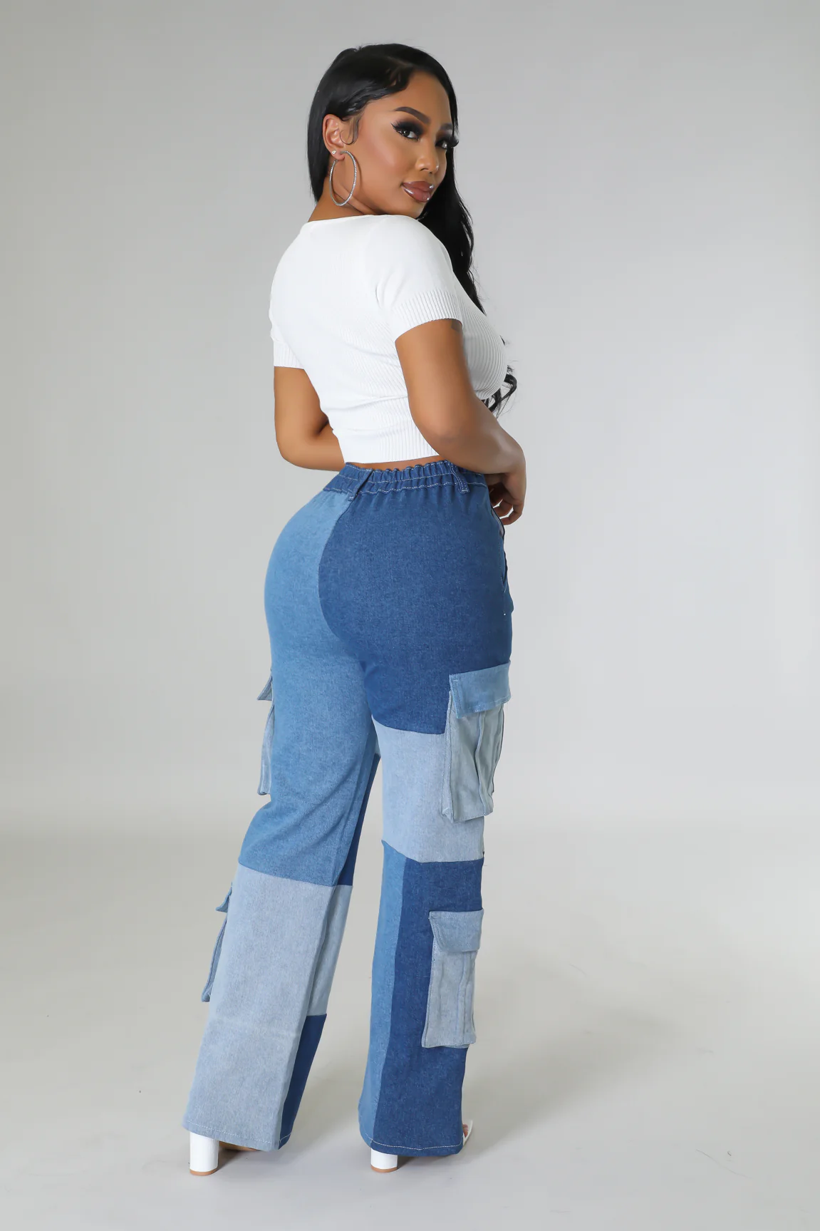 She Rrrady - Light Blue Patched Denim Jeans